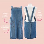 Denim Apron | Apple Embroidery Denim Apron | Apple Embroidery